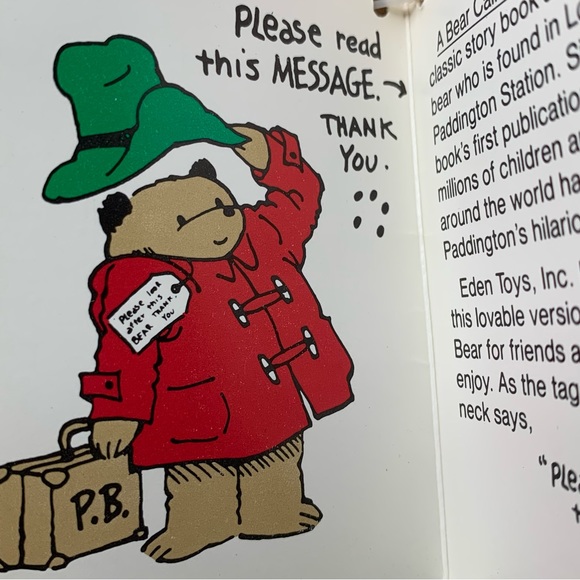 Paddington Bear by Eden Toys Exclusively for Macy's Darkest Peru Green Hat 14” - Picture 5 of 12
